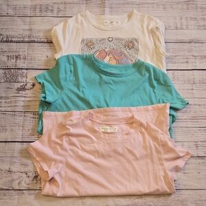 Abercrombie & Fitch Kids Tee Trio - White, Teal, Pink
